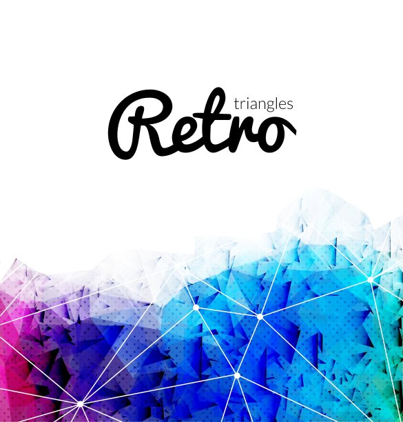 抽象复古三角形背景色彩丰富图片下载