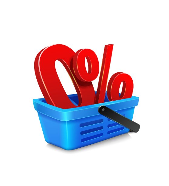 篮子里有一个0%的购物车图片下载
