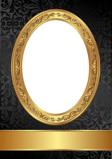 金黑色的框架图片下载