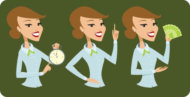 商业女性卡通人物图片下载