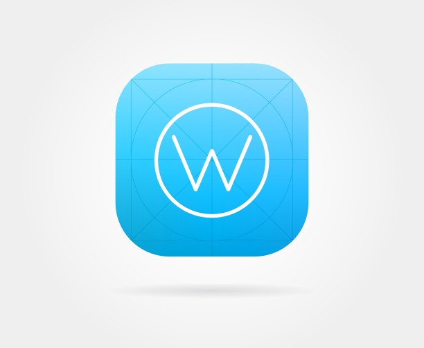 应用图标模板与指南新鲜的颜色图片下载