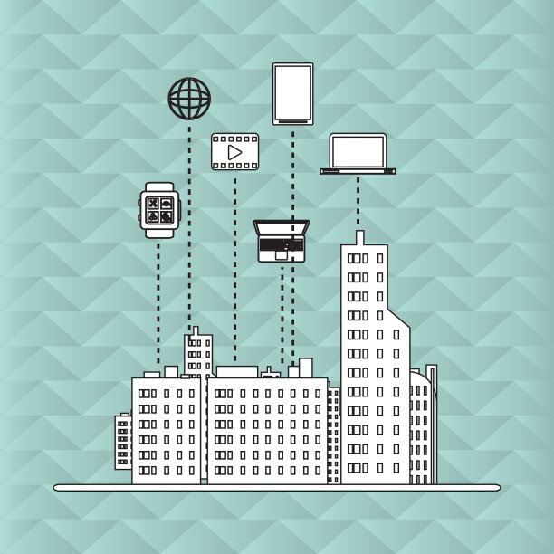 智慧城市设计可编辑图形图片下载