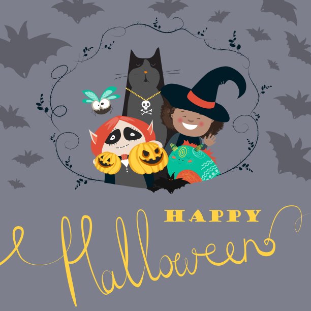 怪物朋友孩子们在恶作剧或招待图片下载