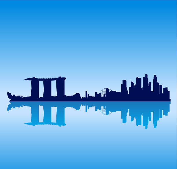 新加坡的剪影轮廓图片下载
