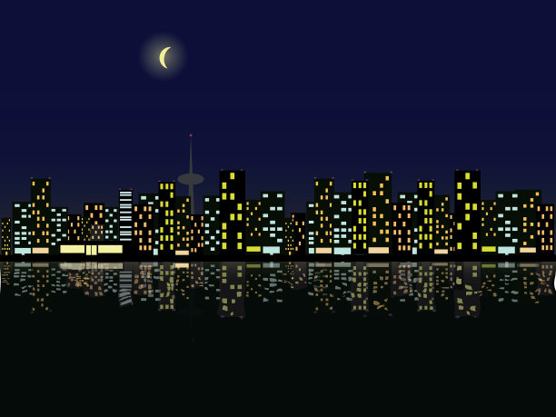 晚上的城市图片下载