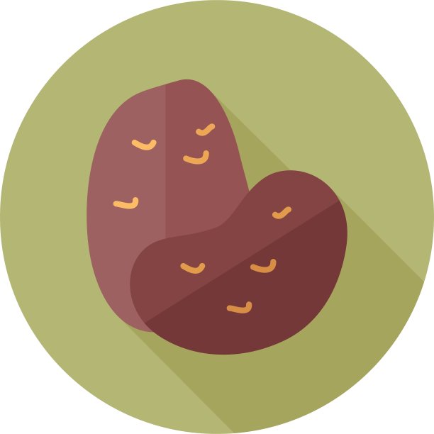 土豆平图标与长影子图片下载