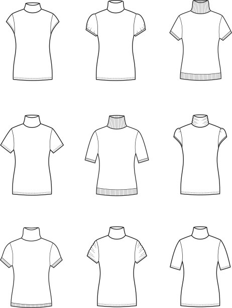 短袖高领毛衣图片下载