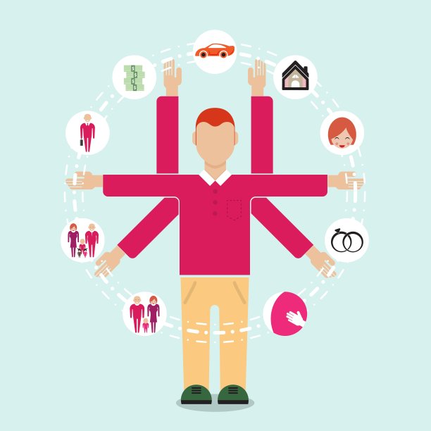 家庭扁平型的人图片下载