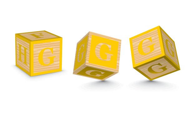 字母G木制字母块图片下载