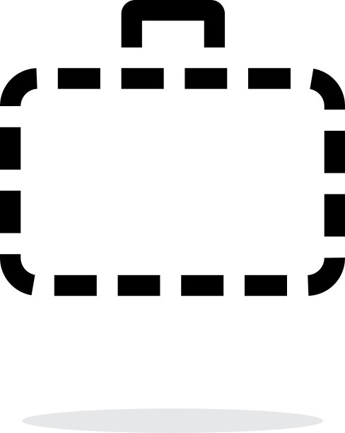 缺席情况简约图标，白色背景图片下载