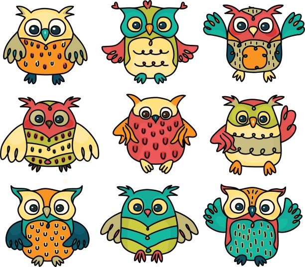 猫头鹰集团图片下载