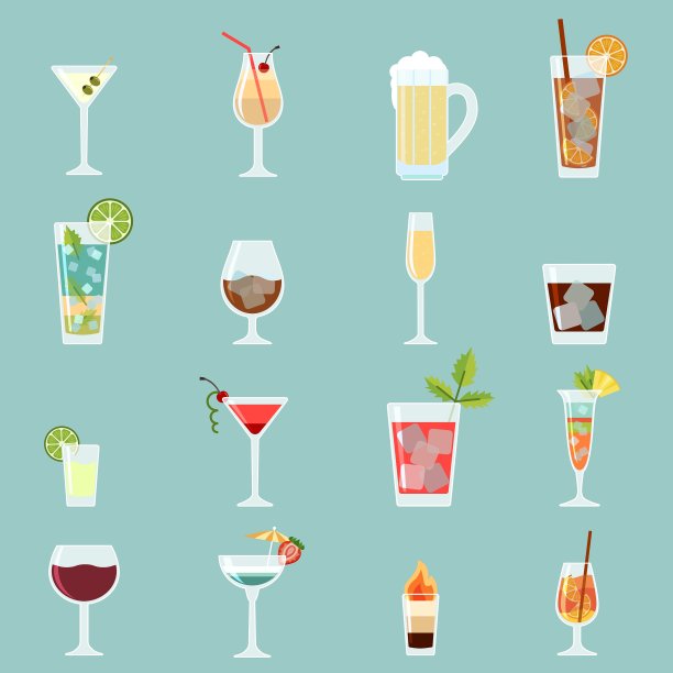 鸡尾酒图标设置图片下载