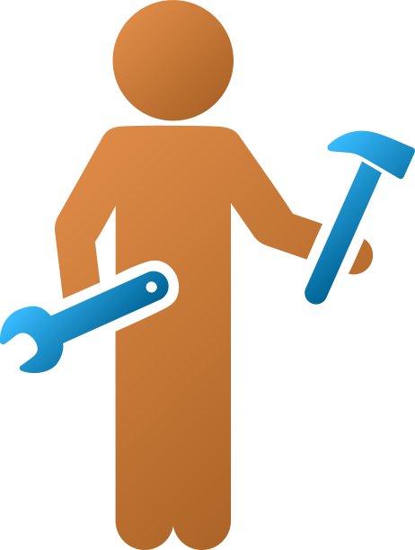 儿童军人渐变图标图片下载