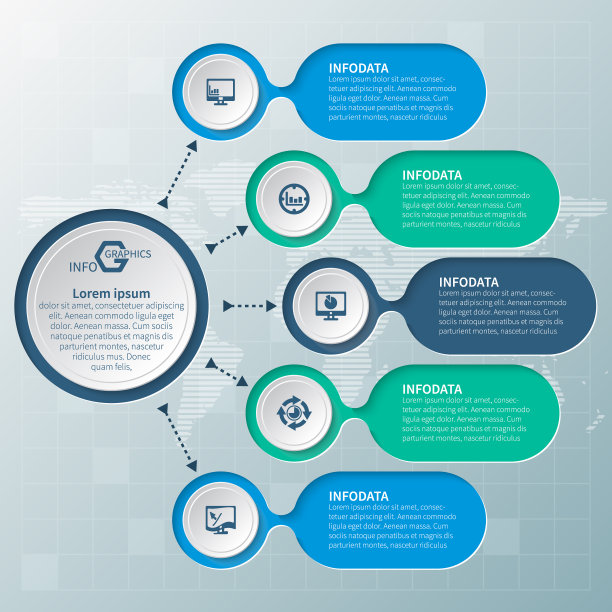 摘要三维纸张信息图。业务模板。矢量图图片下载