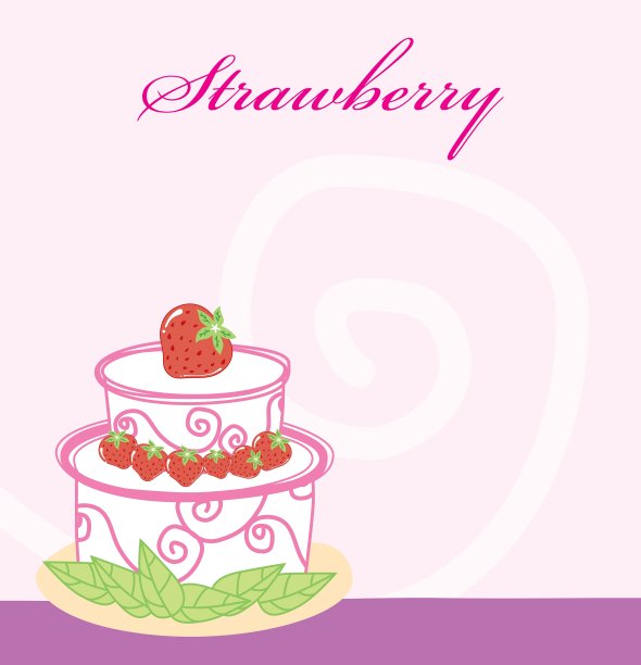 草莓蛋糕备忘录图片下载