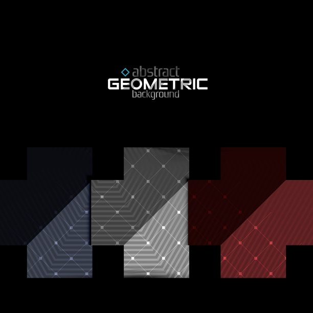 彩色几何形状与纹理上的黑色图片下载