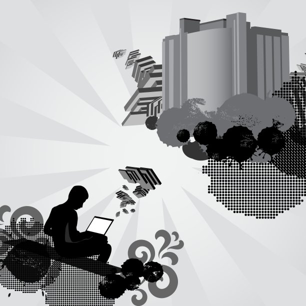 人类在笔记本电脑上工作，创造了一些东西图片下载