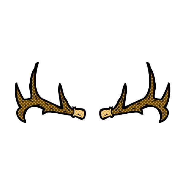 漫画卡通鹿角图片下载