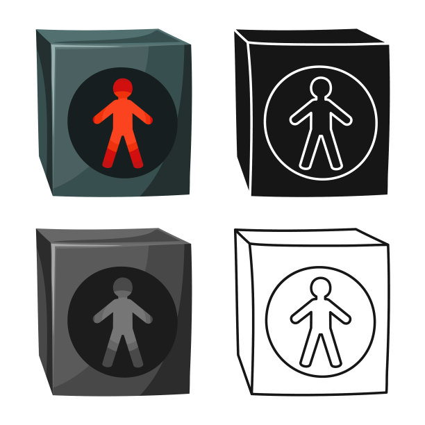 设计红绿灯和灯光图标网页图片下载