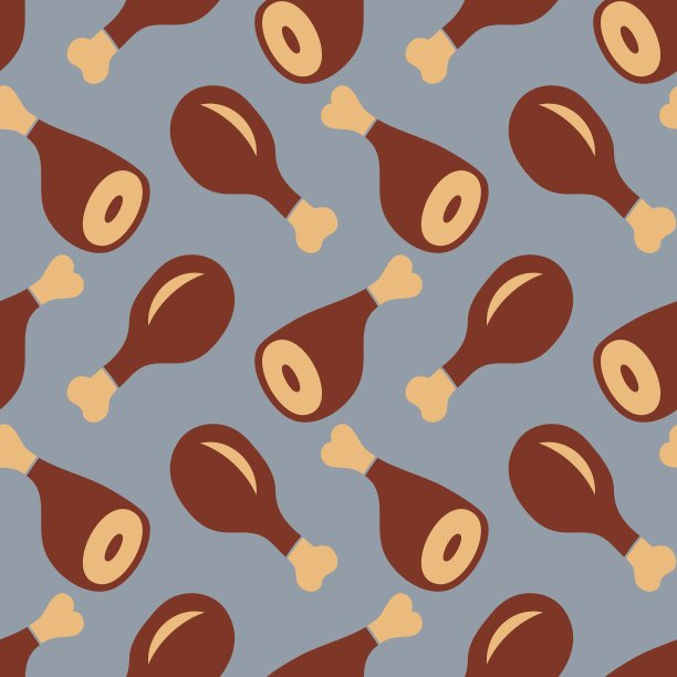 无缝抽象背景与肉制品图片下载