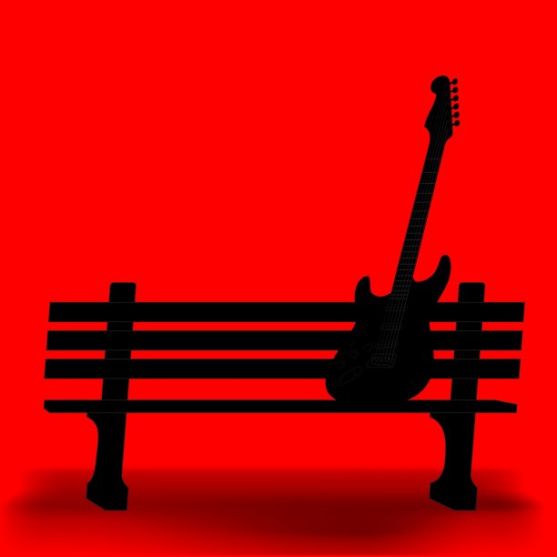 板凳上吉他1图片下载