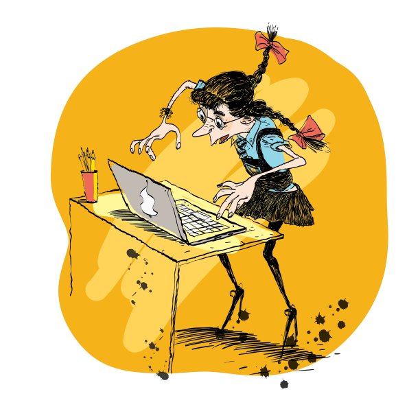 女孩和笔记本图片下载