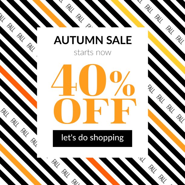 秋季销售背景配图案图片下载