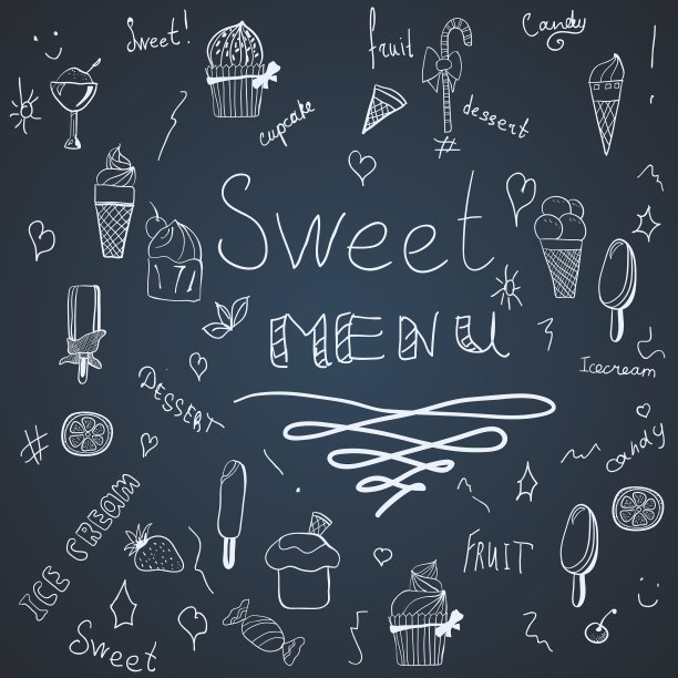 画一套冰淇淋和冰棒图片下载