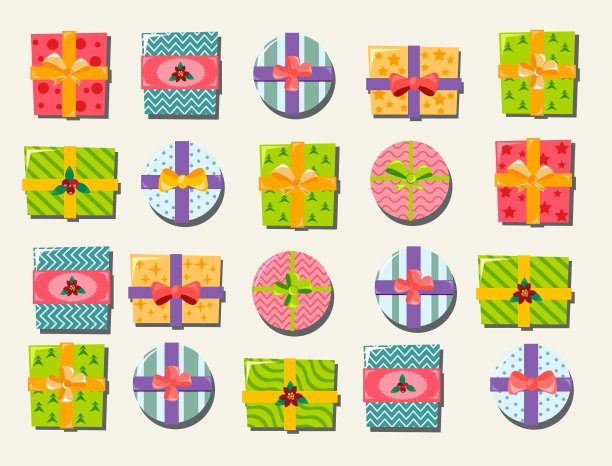 孤立的白色礼品盒图片下载