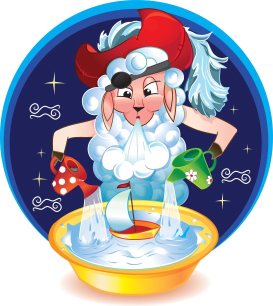 水瓶座滑稽得像羊帽图片下载