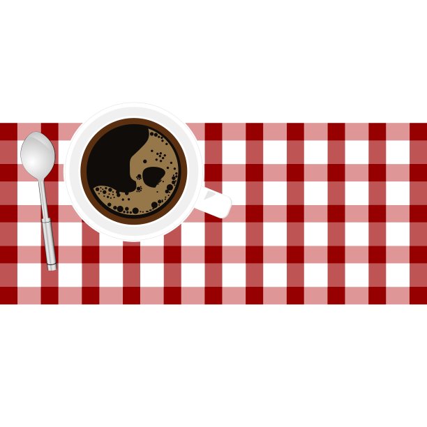 桌布上弥漫着咖啡的香气图片下载