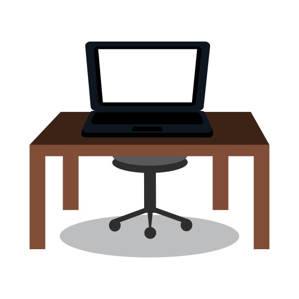 桌上笔记本电脑设计图片下载