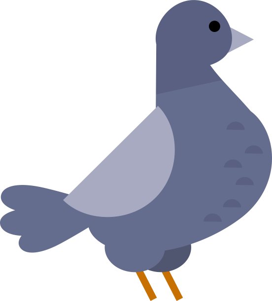 鸽子图标卡通风格的鸟图片下载