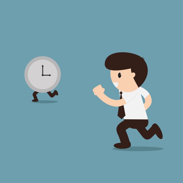 与时间赛跑的商人图片下载