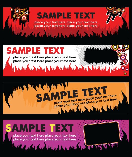 火焰横幅图片下载