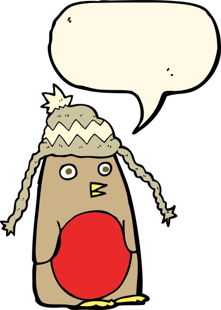 带着泡泡帽子的卡通知更鸟图片下载