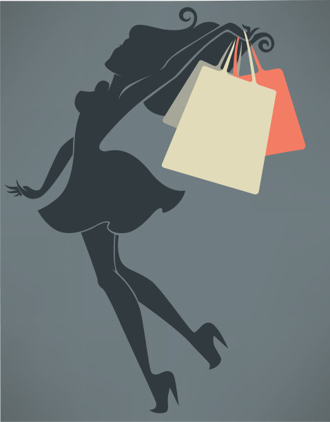 购物的女孩图片下载