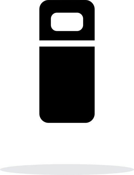 小床上的白色背景上简单的图标图片下载