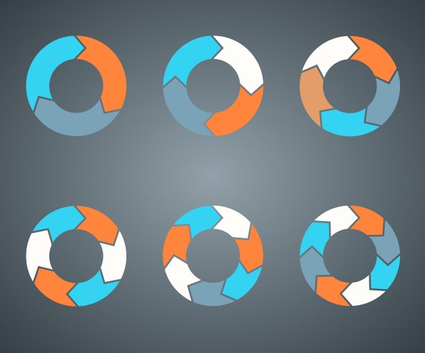 圈出业务项目的箭头模板图片下载