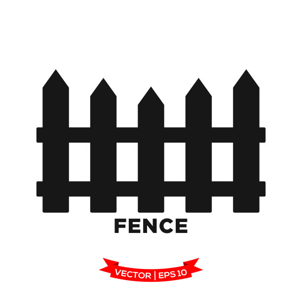 栅栏图标矢量标志模板图片下载