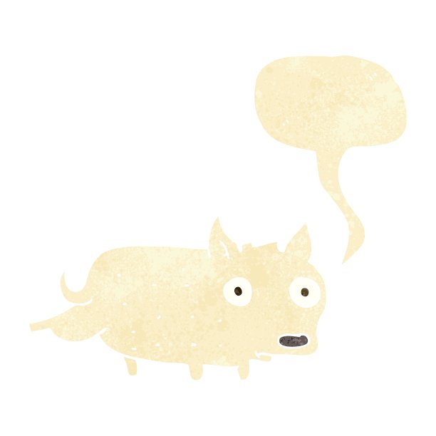 卡通小狗翘着腿说话冒泡图片下载