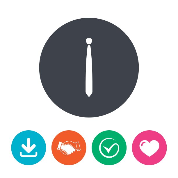 领带苗条标志图标商务服装象征图片下载