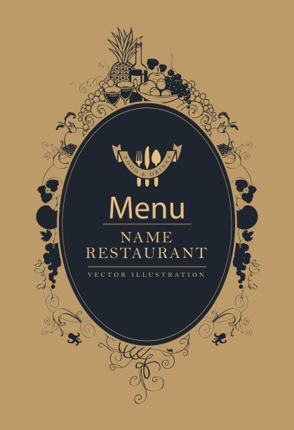 巴洛克式菜单图片下载