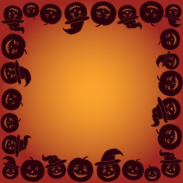 背景与南瓜杰克O灯图片下载