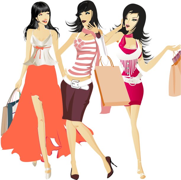 购物的女孩图片下载