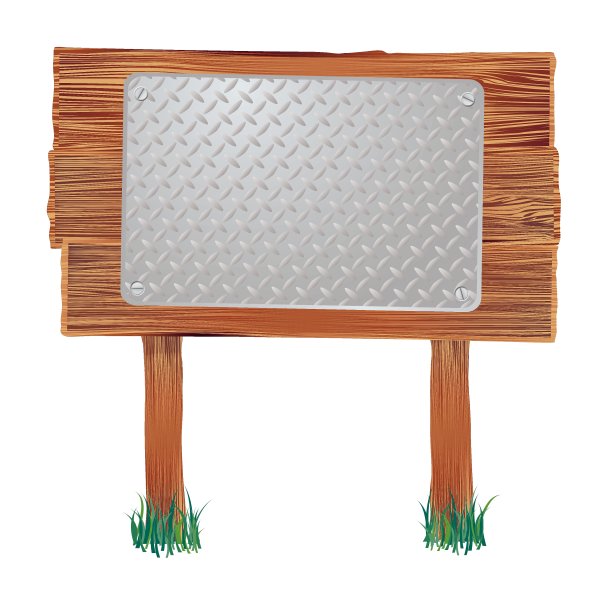 木材金属标志图片下载