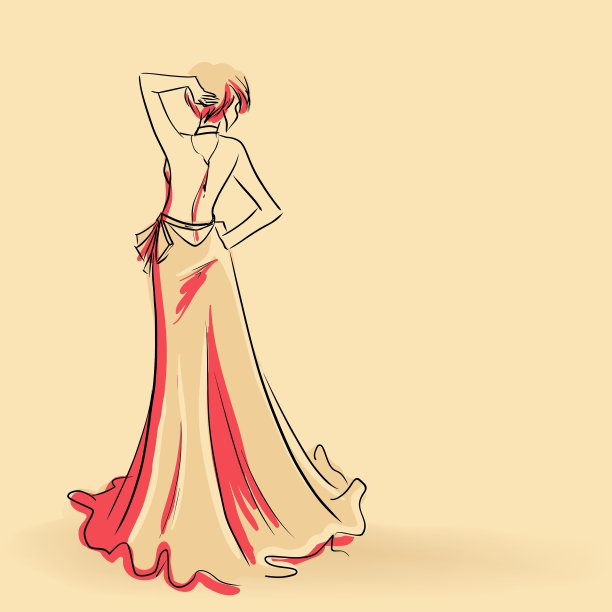 时尚女性名片背景图片下载