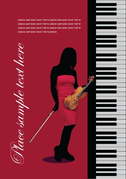带钢琴的小册子封面图片下载