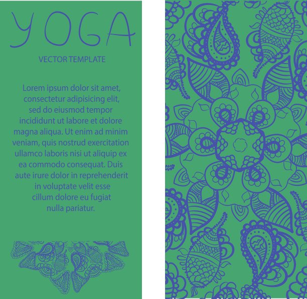 带有曼荼罗民族护身符的东方卡片图片下载