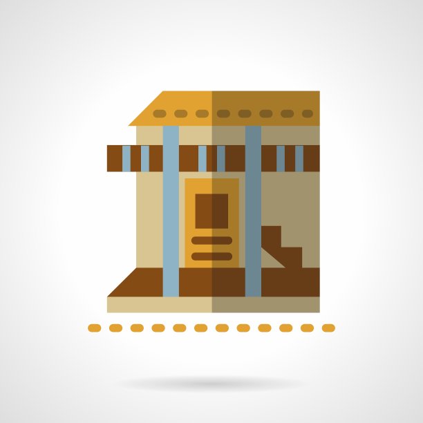 平房平面颜色设计图标图片下载